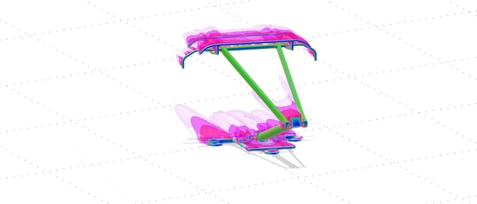 Airflow simulation around a train pantograph