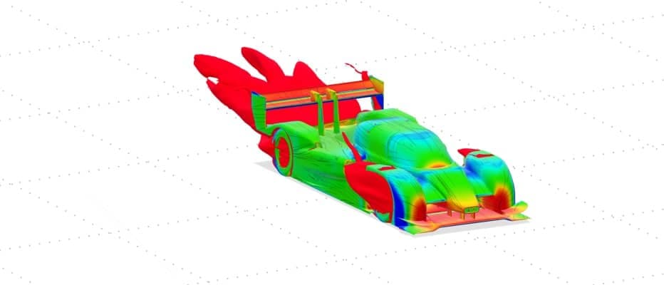 Pressure simulation on the Perrinn 424 race car