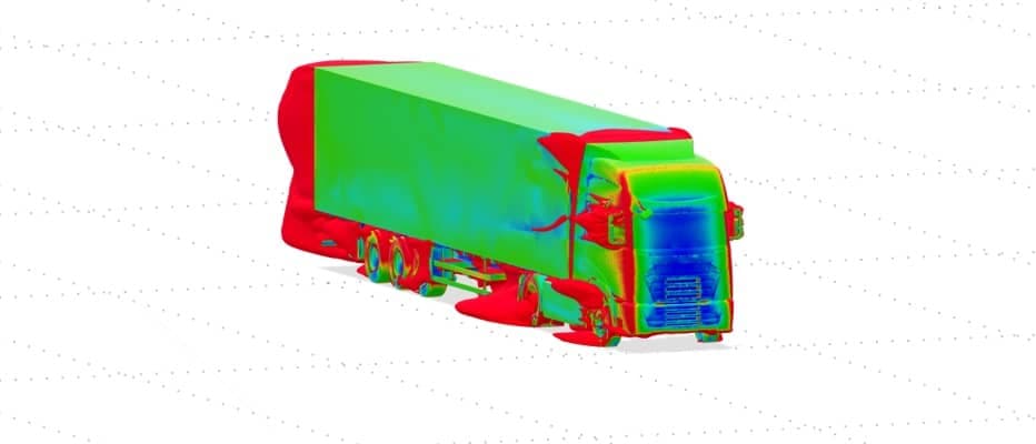 Pressure simulation around a Vecto truck